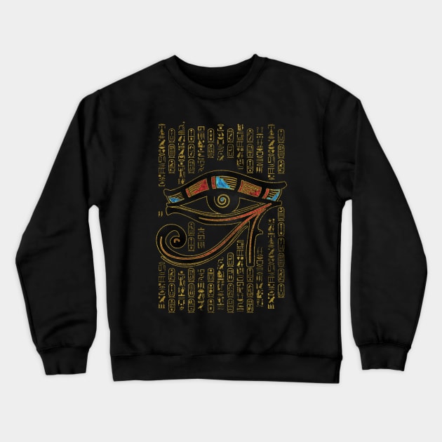 Egyptian Eye of Horus Ornament Crewneck Sweatshirt by Nartissima